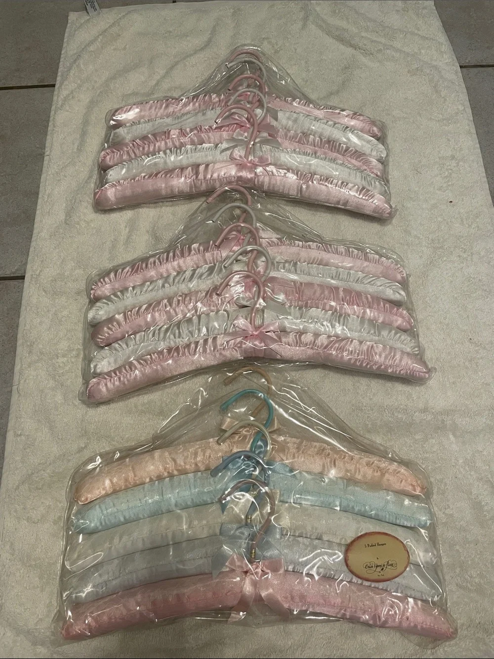 Once Upon A Rose Satin Padded Hangers (15 total)